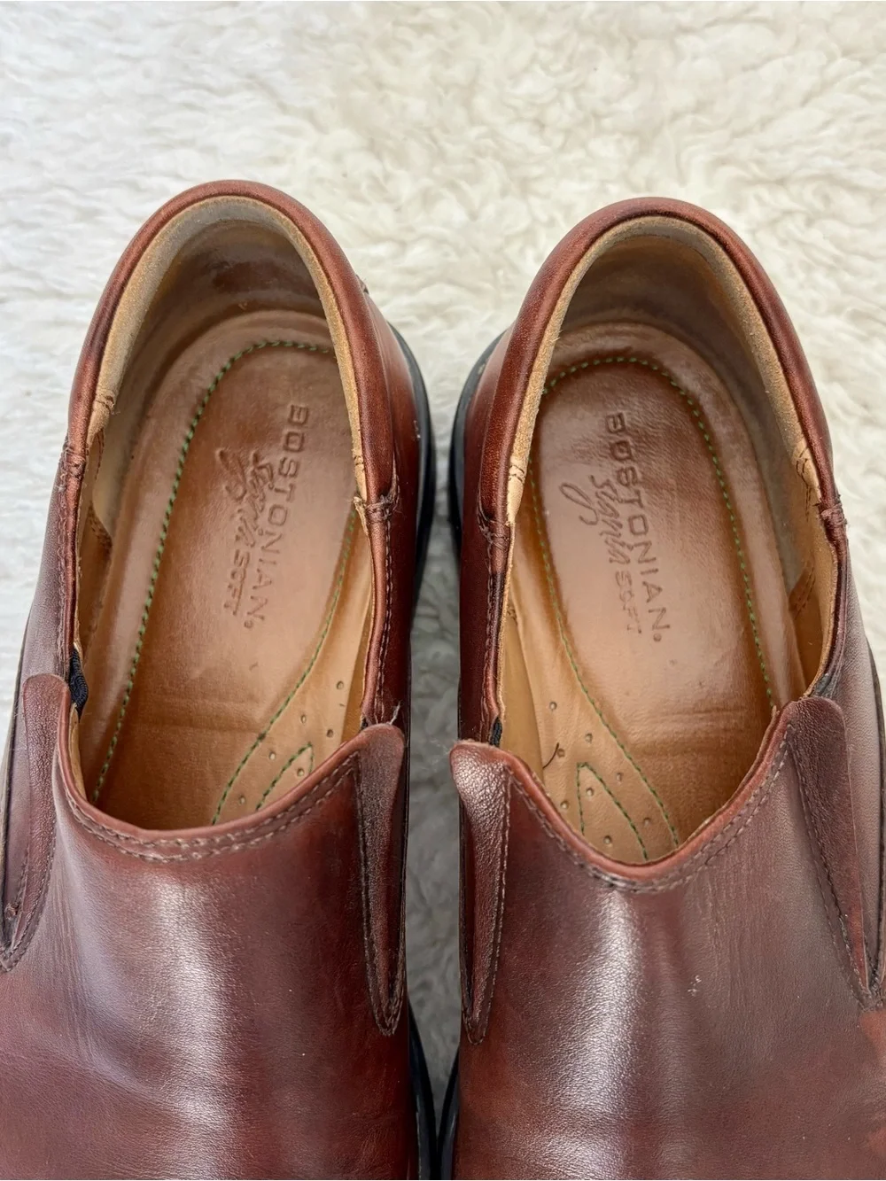Bostonian Signia Men's Brown Leather Slip-On Dress/Casual Shoes size 10.5 M